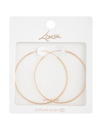 Lovisa - Gold Plated Sterling Silver Fine 60mm Hoop