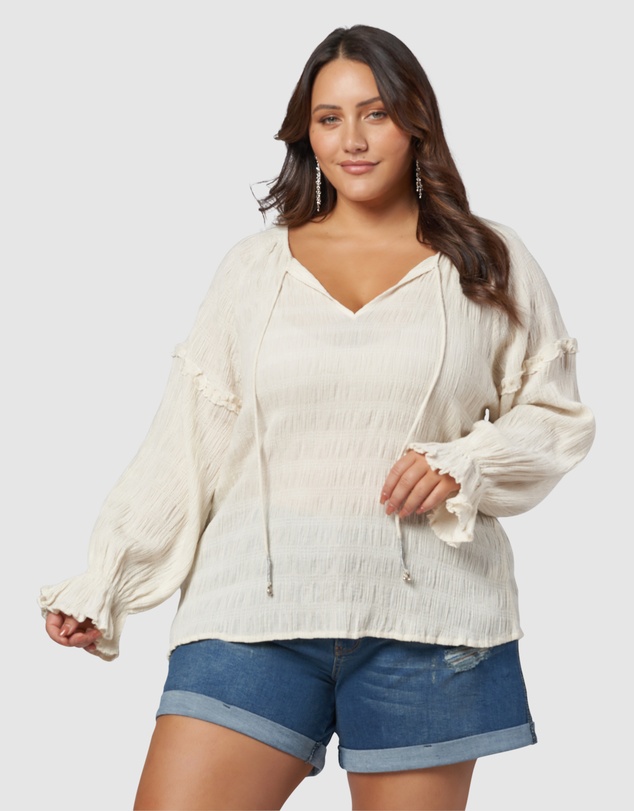 The Poetic Gypsy - Paros Textured Blouse