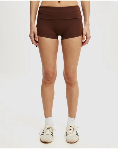 Cotton On Body Active - Ultra Soft Tie Side Roll Over Micro Shorts