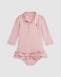 Polo Ralph Lauren - Ruffled Soft Cotton Polo Dress & Bloomers - Babies