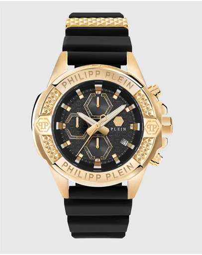 Philipp Plein - THE $KULL CHRONO 44mm Gold-Tone Multifunction