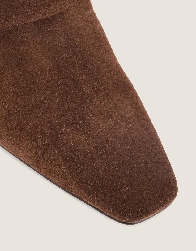 Shelly Shen - Tatum Heel Long Boots Chocolate Suede