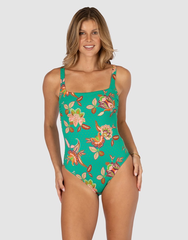 Baku Swimwear - Spice Temple Square Neck One Piece Swimsuit