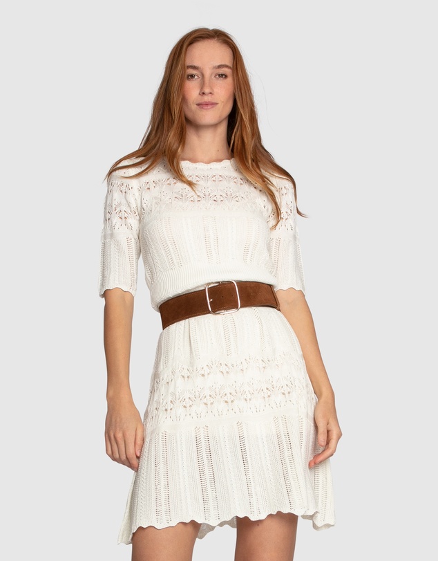 Belle & Bloom - Everbloom Crochet Mini Dress