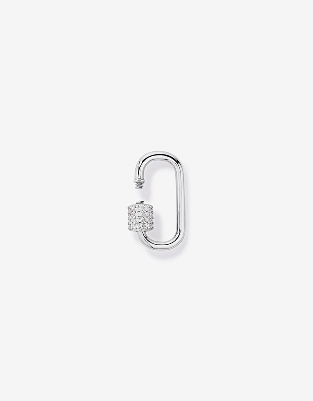 Michael Hill - Carabiner Micro Connector with Pavé Cubic Zirconia in Sterling Silver