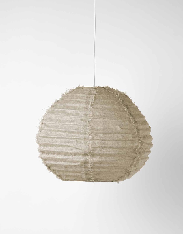 Aura Home - Cloud Fringed Linen Ball Pendant Shade