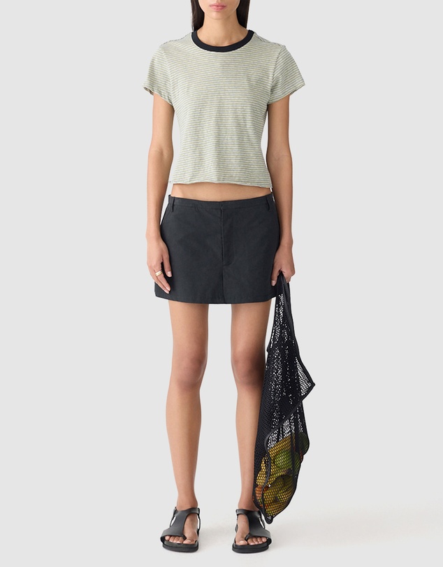 Bassike - Crushed Cotton Mini Skort