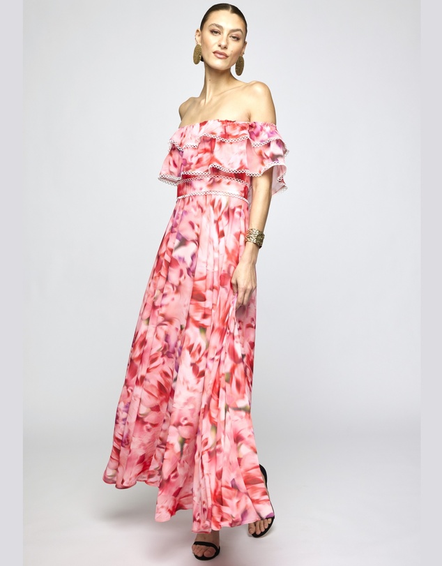 Honey and Beau - Montana Off Shoulder Midi