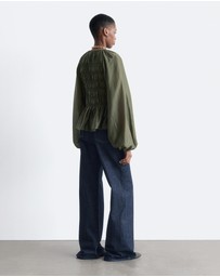 & Other Stories - Balloon-Sleeve Smocked Blouse