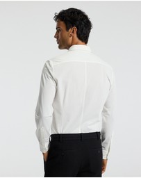 Calibre - Textured Knit Stretch Shirt Off White