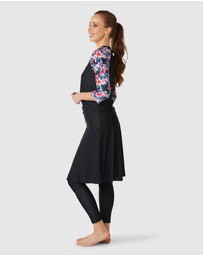 Modest Mermaid - Relaxed Fit Blush 3/4 Swim Top SPF50+