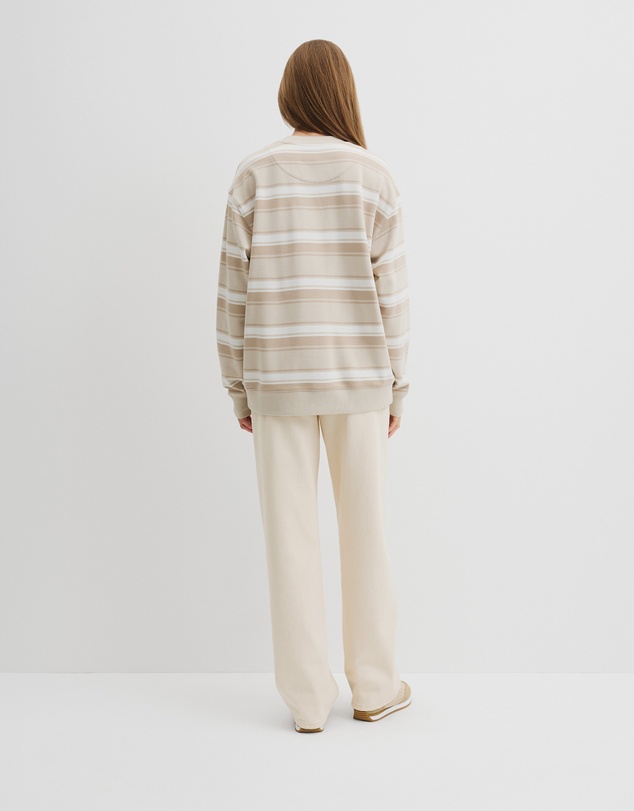 Country Road - Australian Cotton Stripe Country Road Logo Sweat