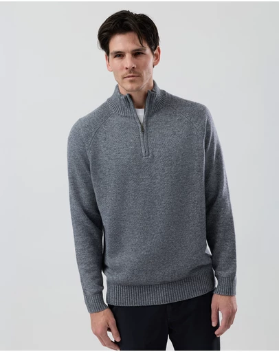 Wayver - Half Zip Wool Blend Knit