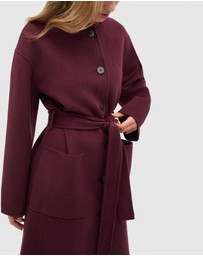 Seed Heritage - Wool Blend Collarless Coat