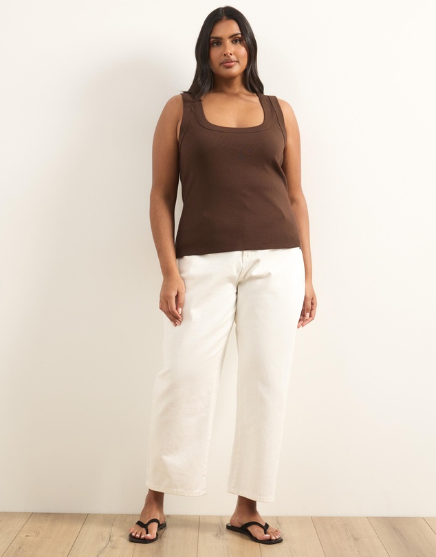 Atmos&Here Curvy - Organic Cotton Scoop Tank