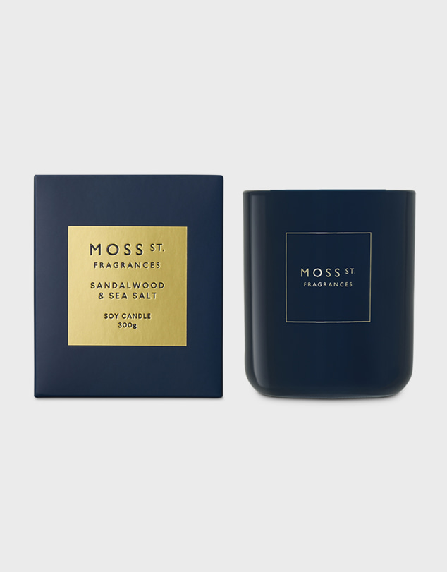 Moss St Fragrances - Sandalwood & Sea Salt Soy Candle 300g
