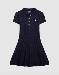 Polo Ralph Lauren - Cable-Knit Cotton Polo Sweater Dress - Kids - The Iconic Exclusive