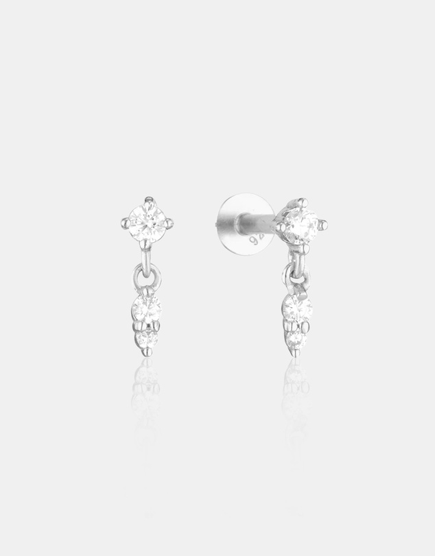 The Silver Collective - Millie Flatback Earring