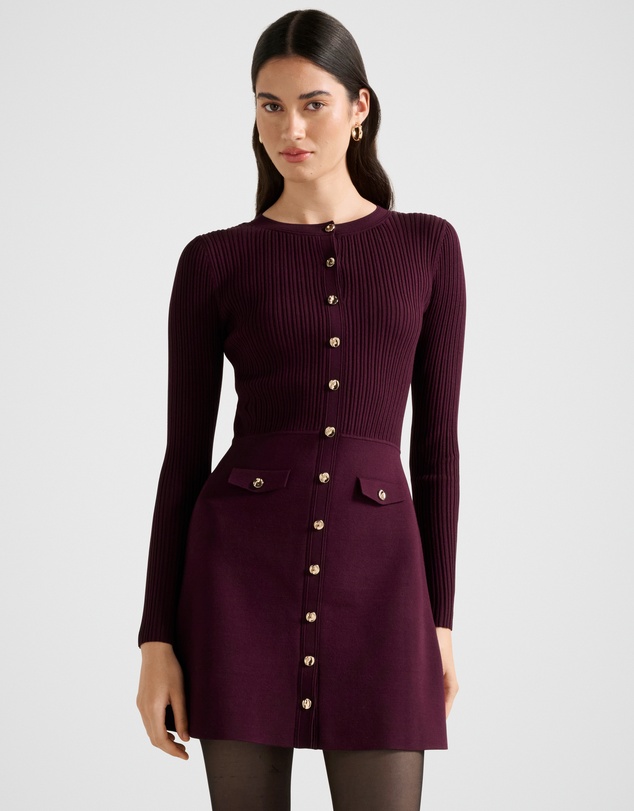 Forever New - Issie Long Sleeves Knitted Mini Dress