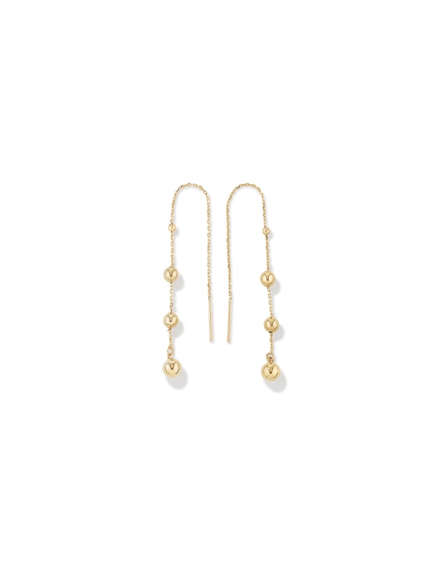 Michael Hill - Bead Thread Earrings in 10kt Yellow Gold