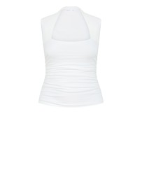 City Chic - Plus size Milly Tank - ivory