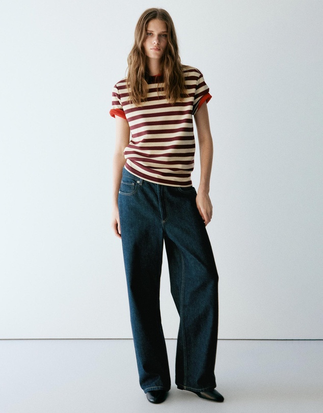 M.N.G - Striped Short-Sleeved T-Shirt