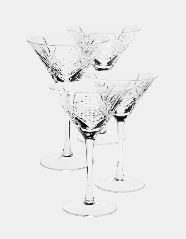 HOTTIE - Jonnie Traditional 4-Piece Martini Glass Set