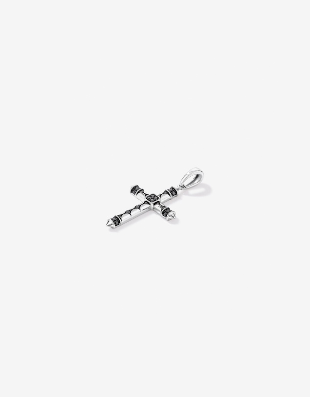Michael Hill - 0.38 Carat TW Black Diamond Cross Pendant in Sterling Silver