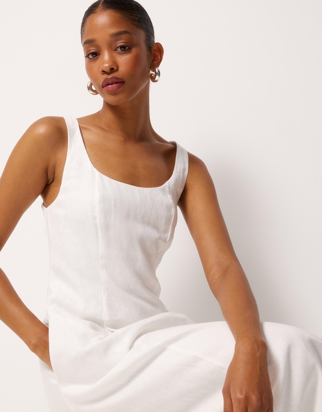 AERE - Fern Linen Maxi Dress