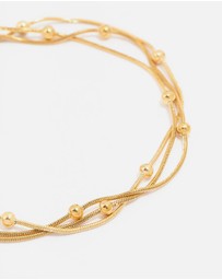 Lovisa - Waterproof Gold Plated Stainless Steel Layered Station Bracelet