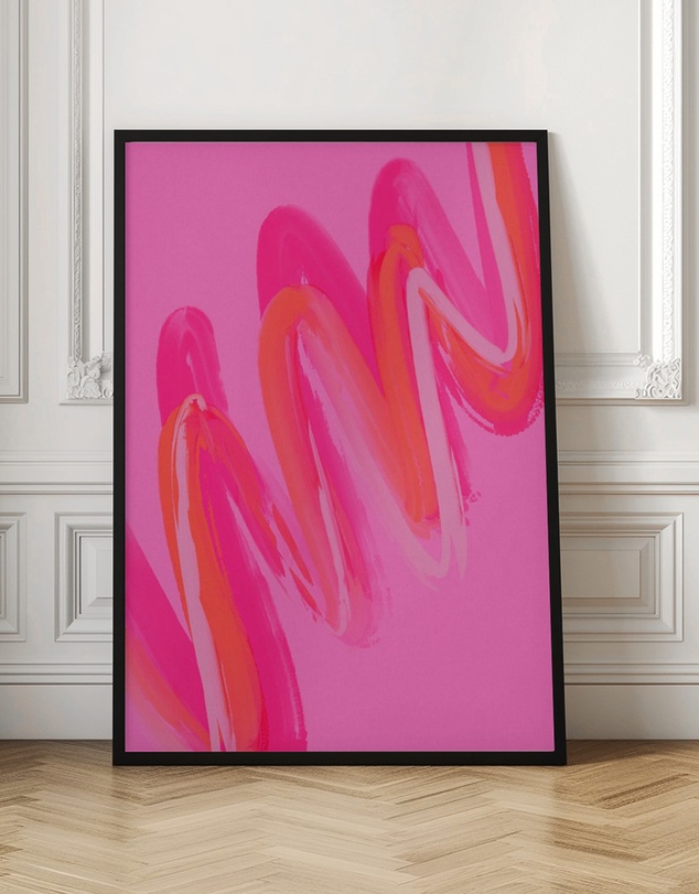 Olive et Oriel - Pinkwave No 6 by Treechild Art Print