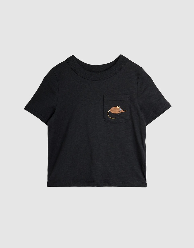 Mini Rodini - Elephant Shrew Embroidered SS Tee - Babies-Teens