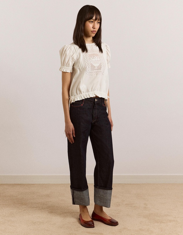 Damson Madder - Mabel Lace Insert Blouse