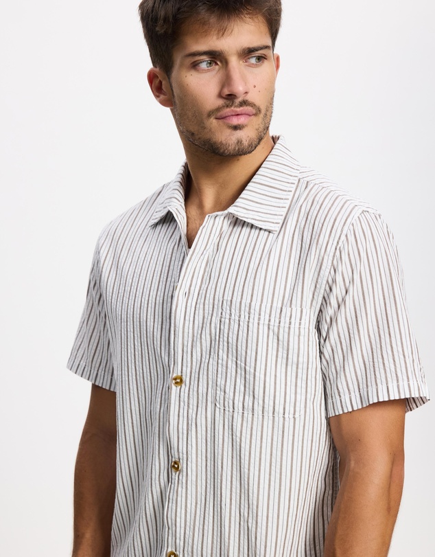 Rhythm - Seersucker Stripe SS Shirt