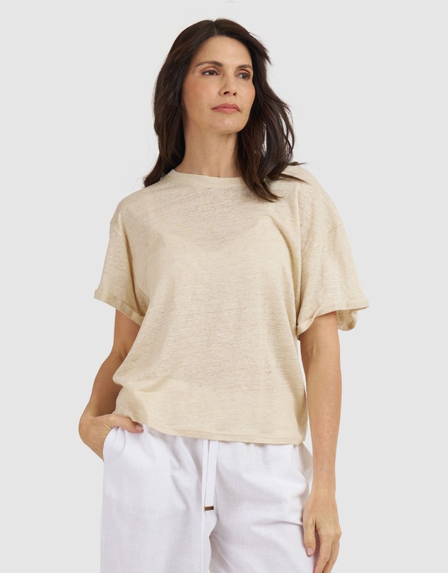 CAMIXA - Francy Linen Jersey T-Shirt Top