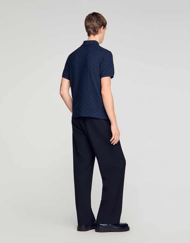 Sandro - Jersey Cross Polo Shirt