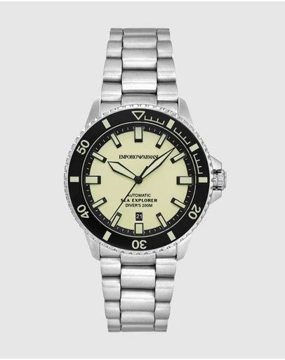 Emporio Armani - Silver Tone Automatic Watch