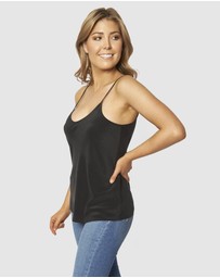 The Fable - Midnight Black Silk Camisole