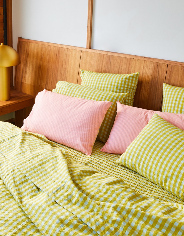 Mosey Me - Citrus Seersucker Flat Sheet