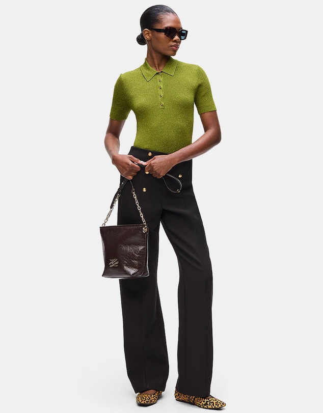 Karl Lagerfeld - Lurex Knit Polo Shirt