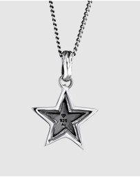 Kuzzoi - ICONIC EXCLUSIVE - Necklace Male Vintage Star 925 Sterling Silver