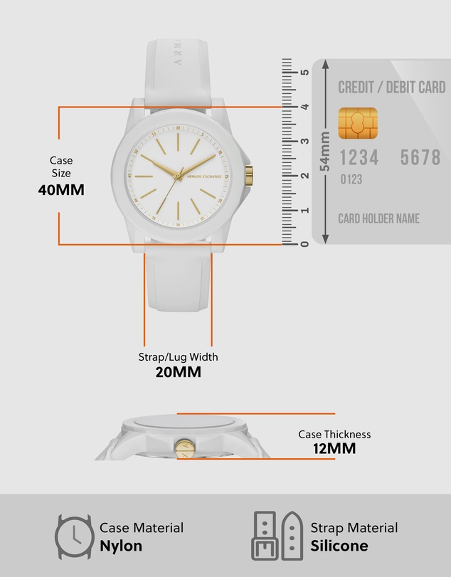 Armani Exchange - White Analogue Watch Set