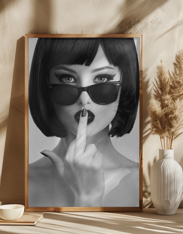Olive et Oriel - Kiss This by David Drake Art Print
