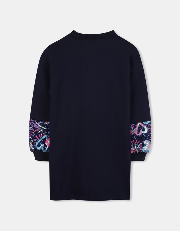Billieblush - Sequin-Embellished Crew Neck Sweatshirt Dress - Kids-Teens