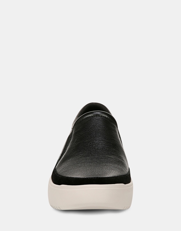 Vionic - Kearny Platform Slip-On Casual Sneaker - Black Leather