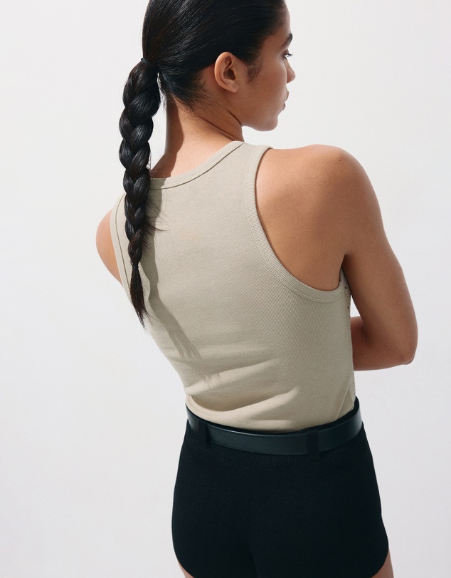 M.N.G - Wide Strap Glitter Top