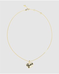 GUESS - Silver-Tone Vintage Guess Heart Necklace