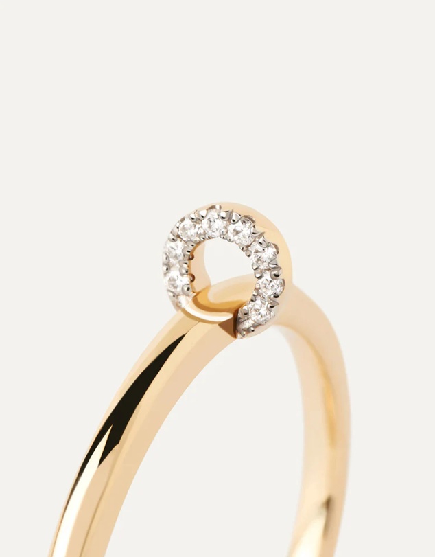 PDPAOLA - Diamonds and Gold Loop Ring