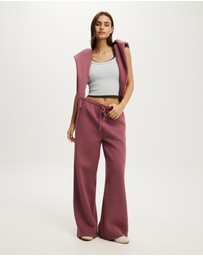 Cotton On Body Active - Plush Tie Waist Wide Leg Sweatpant