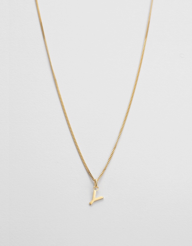 Kirstin Ash - Y Outline Initial Necklace